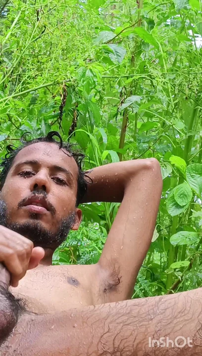 Tones of cum load 💦 in forest while bathing