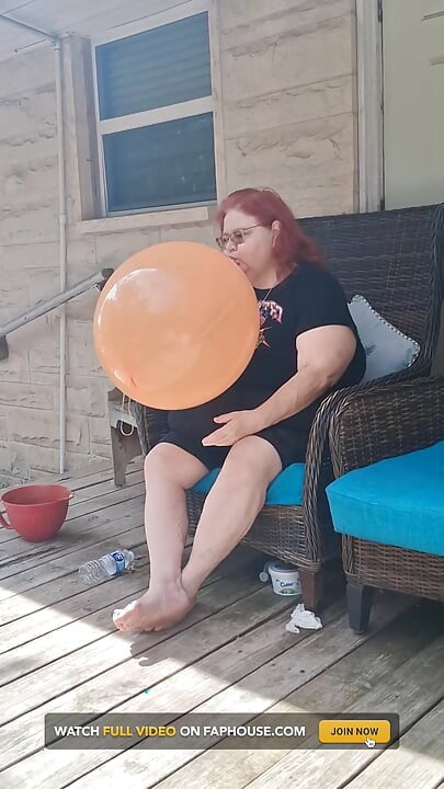 Big Beauty Nurse Vicki Has a Request to Blow up a Huge Balloon
