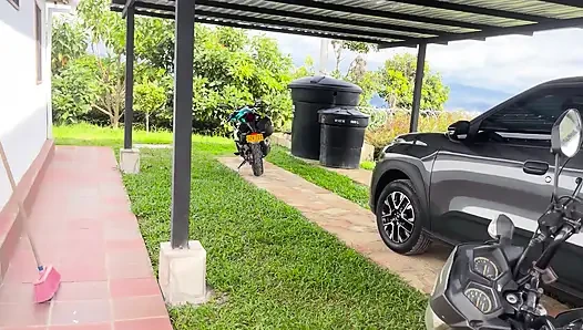 After jogging I fuck beautiful girl while they are alone at their uncles' house, huge discharge in their ass