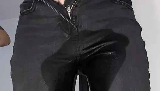 Omorashi Girl Wetting Her Jeans On Purpose: Got Desperate With Huge Bladder Bulge To Piss My Pants For You