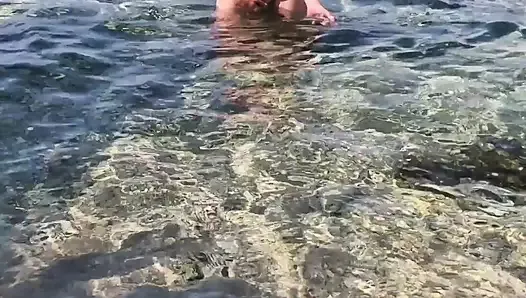 Mature Wife Dildo Play and Pissing at the Beach