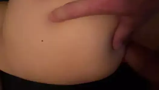 Cum on her asshole after anal