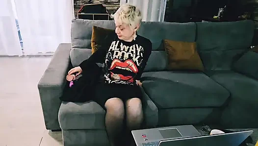 POV on my mature MILF pussy while I masturbate and use a dildo