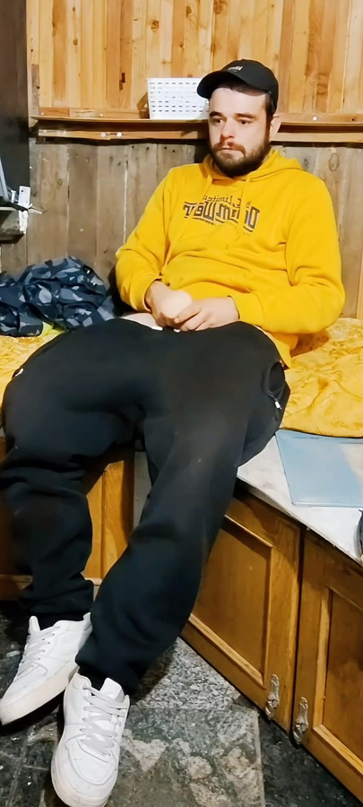 Masturbation and Cumshot in a Yellow Jacket