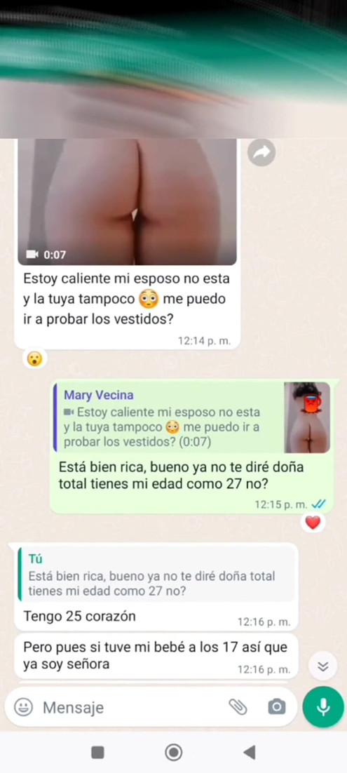 Latina Neighbor Mary Got Really Horny and Sent Me Pictures