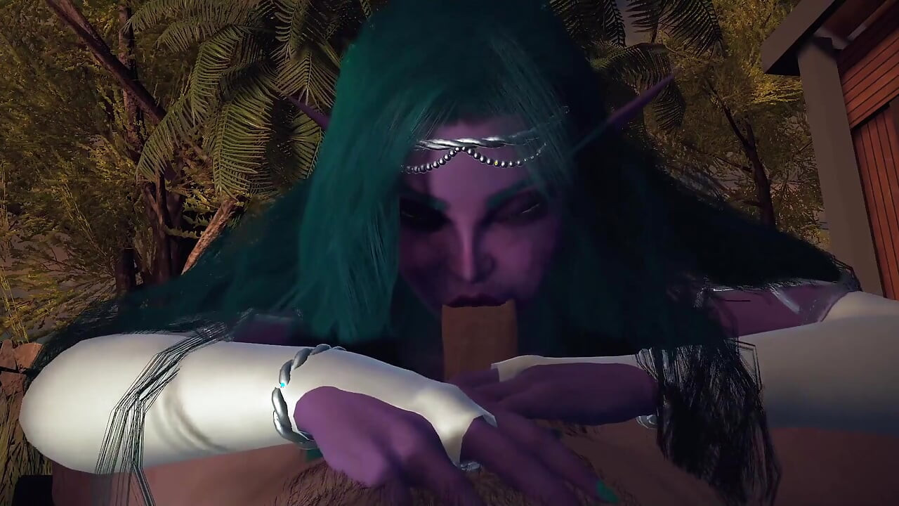 נסיכת אלפית הלילה עושה לך מציצה בגן POV פורנו תלת-ממדי