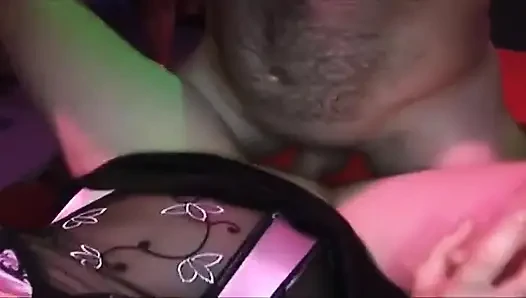 Mature Blonde Stretched Wide by Multiple Hands in Sloppy Orgy