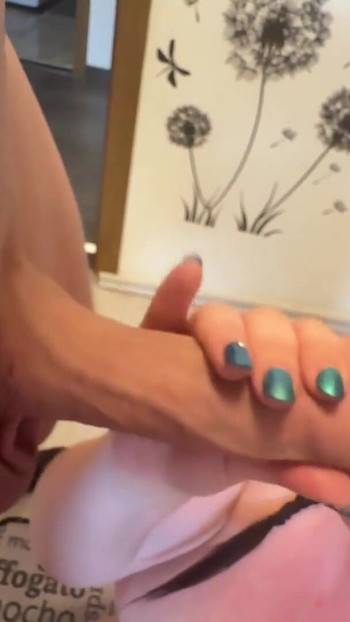 Emotional moment from "Long Passionate Blowjob"