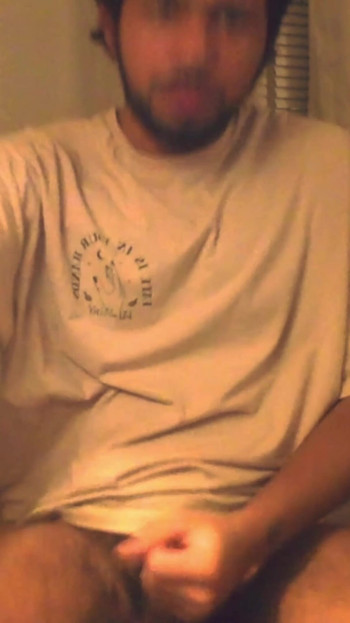 Key moment from "Hairy papi jerking off big penis"