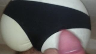 cumshot on small ass toy thong 2