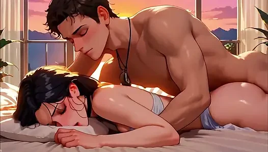 Synthwave sonnenuntergang sex
