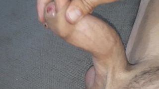 My horny wet cock docking my finger in my foreskin