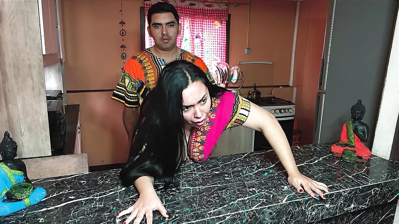 Sex in the kitchen - vacationing in India - Hindi sex