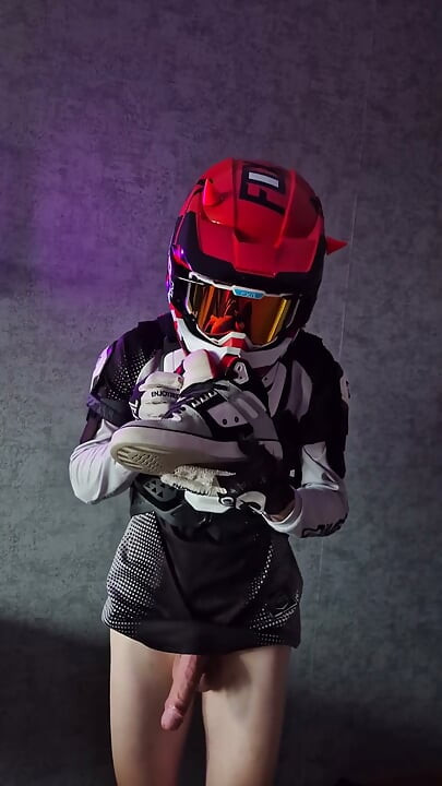 It's Very Exciting When You Touch Your Dick Wearing Motorcycle Gear
