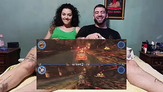 Gamer Girl Playing Racing Games Betting Everything (anal)