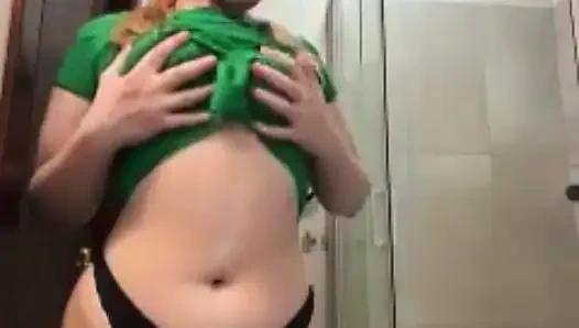 Creampie fucking in the bathroom