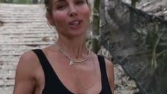 Elsa Pataky working out on the beach