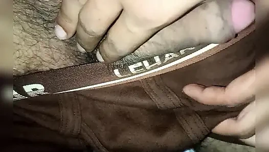 Fucked girlfriend sitting in bed