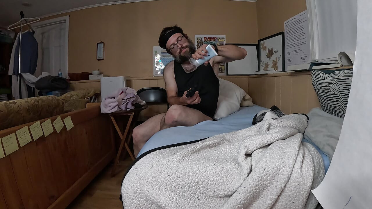 Trying out some anal toys after taking off a new outfit - precum to a huge cumshot
