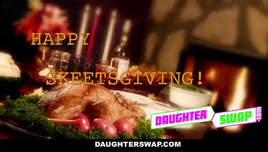 Nettes asiatisches teen fickt den vater ihrer besten freundin bei thanksgiving