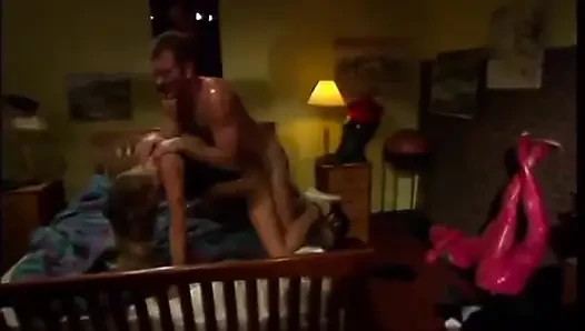 Gorgeous cuttie gets her tight pink cunt banged by a huge pole