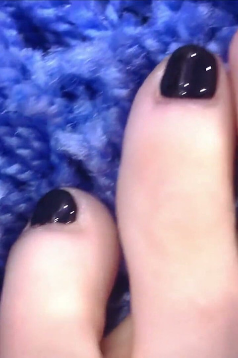 Toes, feet, freshly pedicured toenails, and foot jewelry JOI