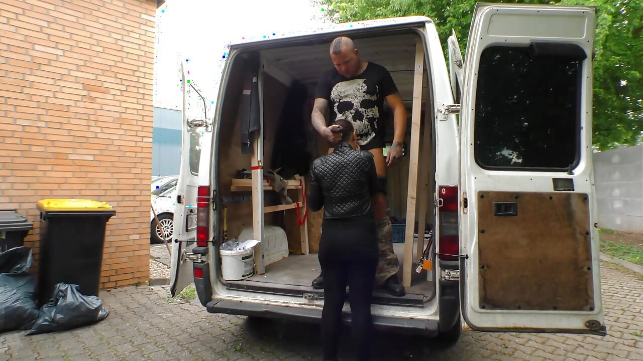 Tattooed MILF fucked in her wet shaved pussy outdoor