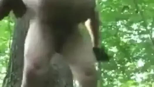 Daddy fucking Boy in Forest