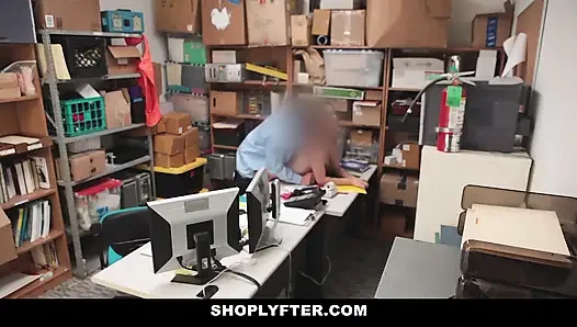 Tiny Teen Naiomi Mae Caught Shoplifting and Taken for Strip Search