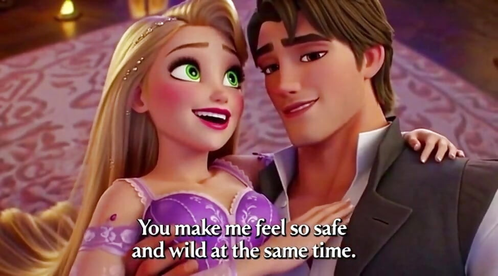 RAPUNZEL & FLYNN RIDER LANTERN TOWER PASSION - Romantic 3D Anime