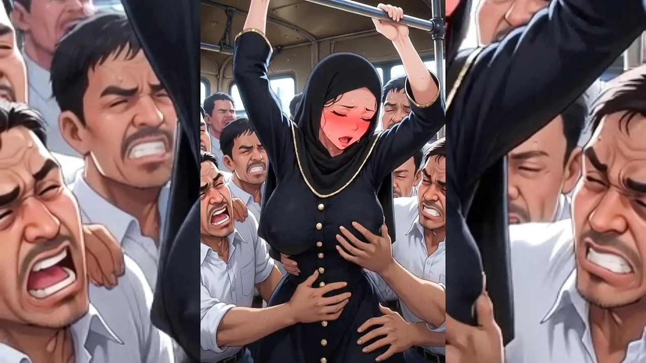 戴穆斯林头巾的穆斯林宝贝被丑陋的肥胖肮脏的老男人贬低和蹂躏 - 挤压，亲吻，被狠操 第2部分