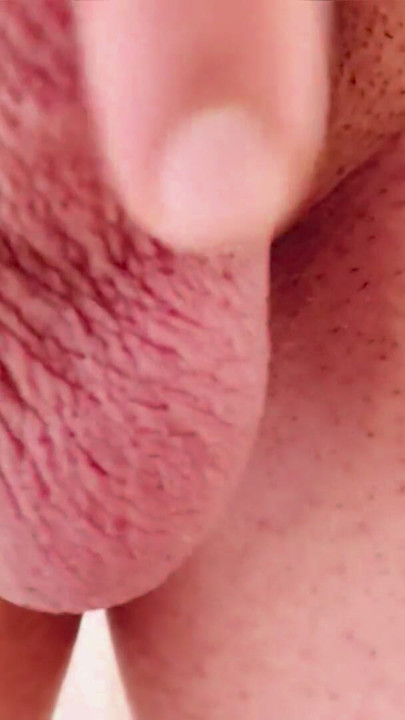 Morning jerking with enormous dick and playing with bouls | Clip 2