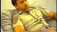 Gay officer takes cock down his throat