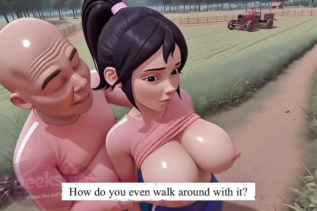 (Kak Ros, HD, Part2) ugly man wants to kiss sex with hot big breasts stepsister again outside
