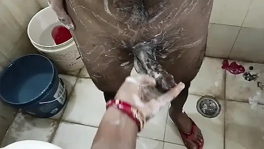 Session 28.sexy Bhabhi Surprises Devar Masturbating in Bathroom - Hot Desi Roleplay Sex"