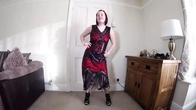 Dancing in Vintage dress and Stockings