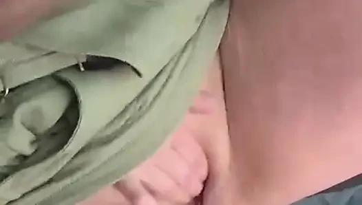 Public pussy fingering orgasm