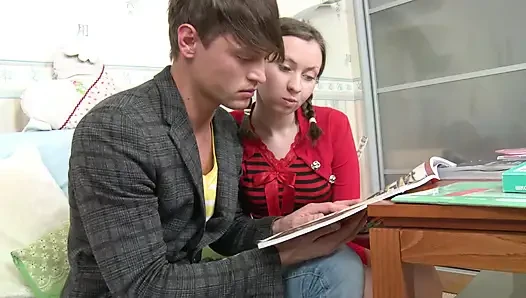 Facial for the big ass brunette teen after ass fuck