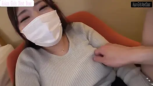 Ödüllü gravure idol dikkat çekiyor, özel bakış açısı yoğun üçlü orgazm anı yakalıyor