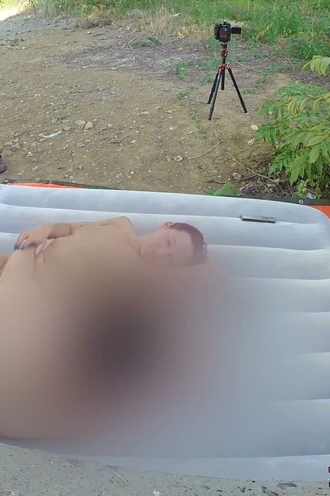 I am fucked several times on a mattress outdoor