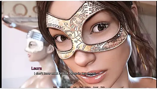 Laura Lustful Secret Xmas 2024, жена трахается перед мужем в Арт-галерее