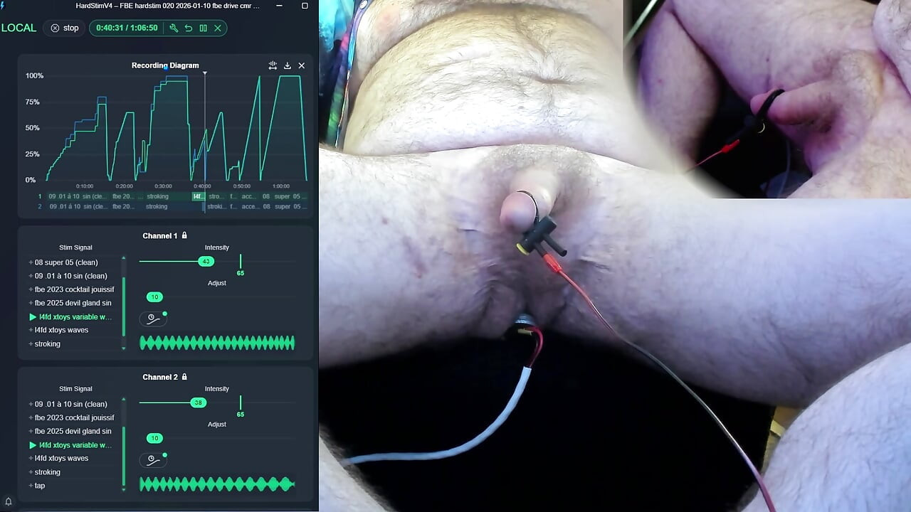 FBE hardstim 020, autre chevauchage (électrode différente)