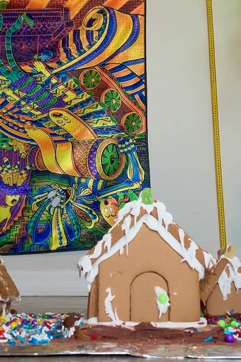 Giantess Christmas Village Slo-mo Crush Destroying My Gingerbread Houses in Slow Motion