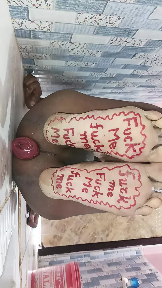 Sissy showing leg tattoos and ass bulges