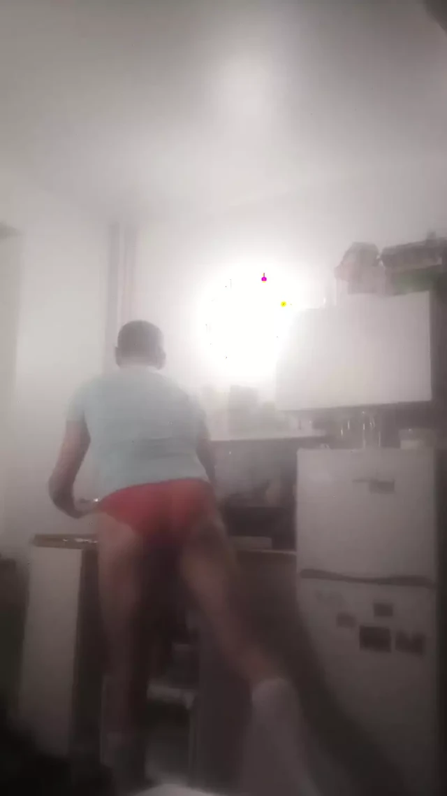 Sissy Man In The Kitchen