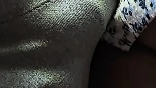 Stranger Cums Hard Inside Her Panties Under Skirt on Subway Train