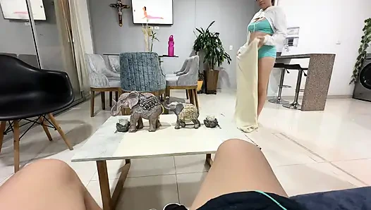 I Watch My Big Ass Amateur Stepsister Doing Very Sexy Yoga Poses and I Get Horny, so I Decide to Stick My Whole Cock in Her