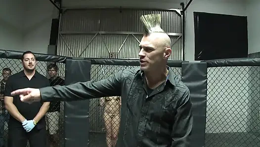 Blonde slut is spreading her legs for a huge dong