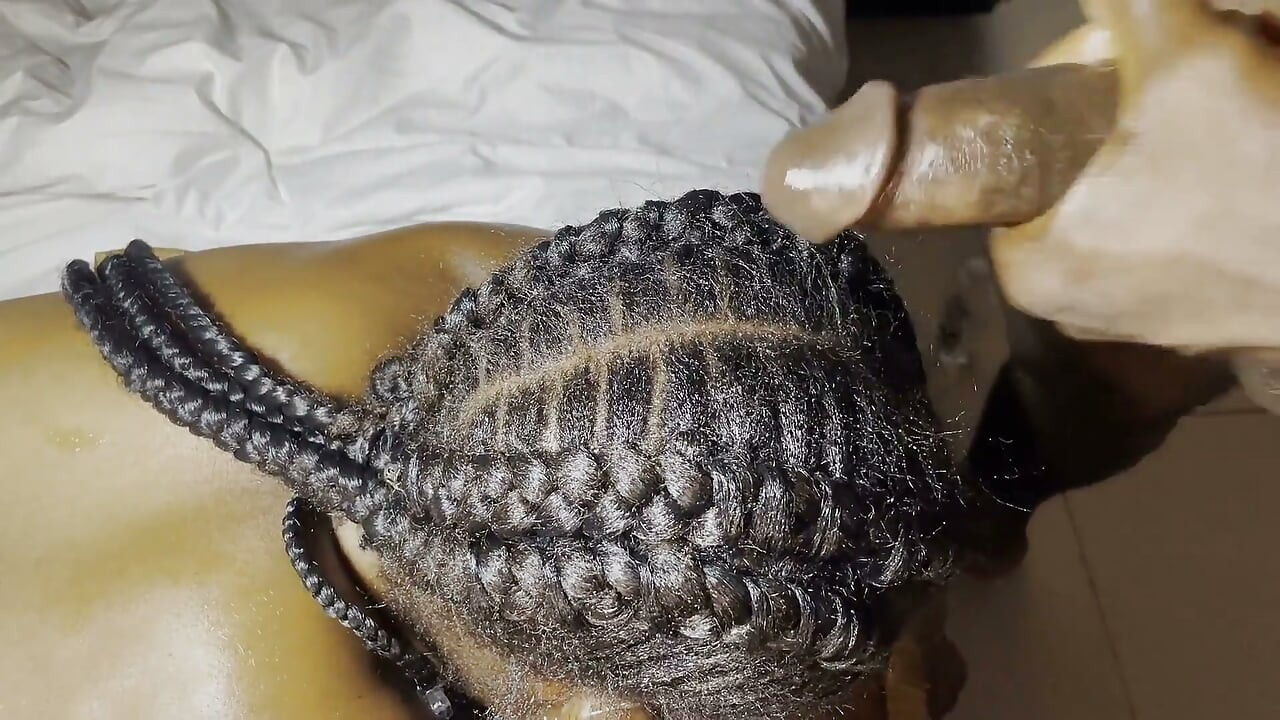 Hair Fetish for Ebony Teen Receiving Cum