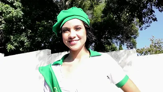 Sexy Brunette Cadey Mercury Gets Her Tight Pussy Stretched